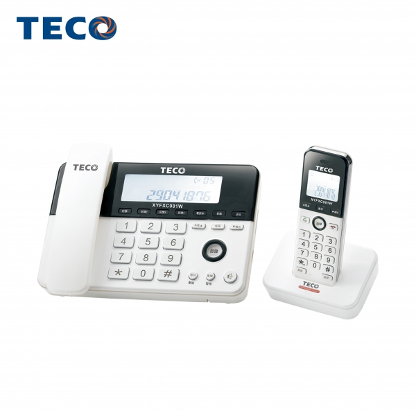 【東元】2.4G數位無線子母電話機XYFXC081W