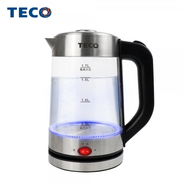 【東元】1.7L保溫玻璃快煮壺XYFYK1707